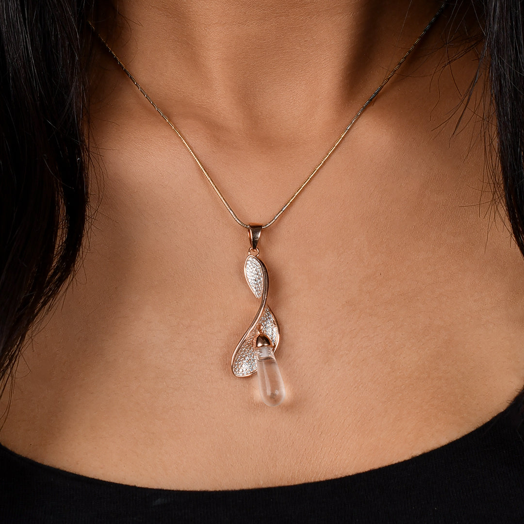 Crystal Twist Drop Pendant