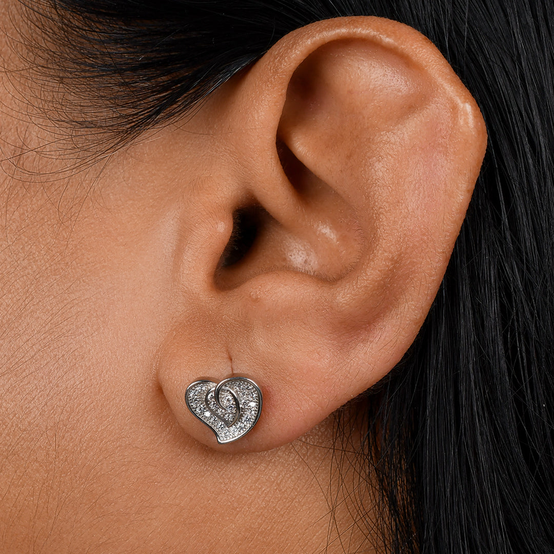 Bloom Heart Studs