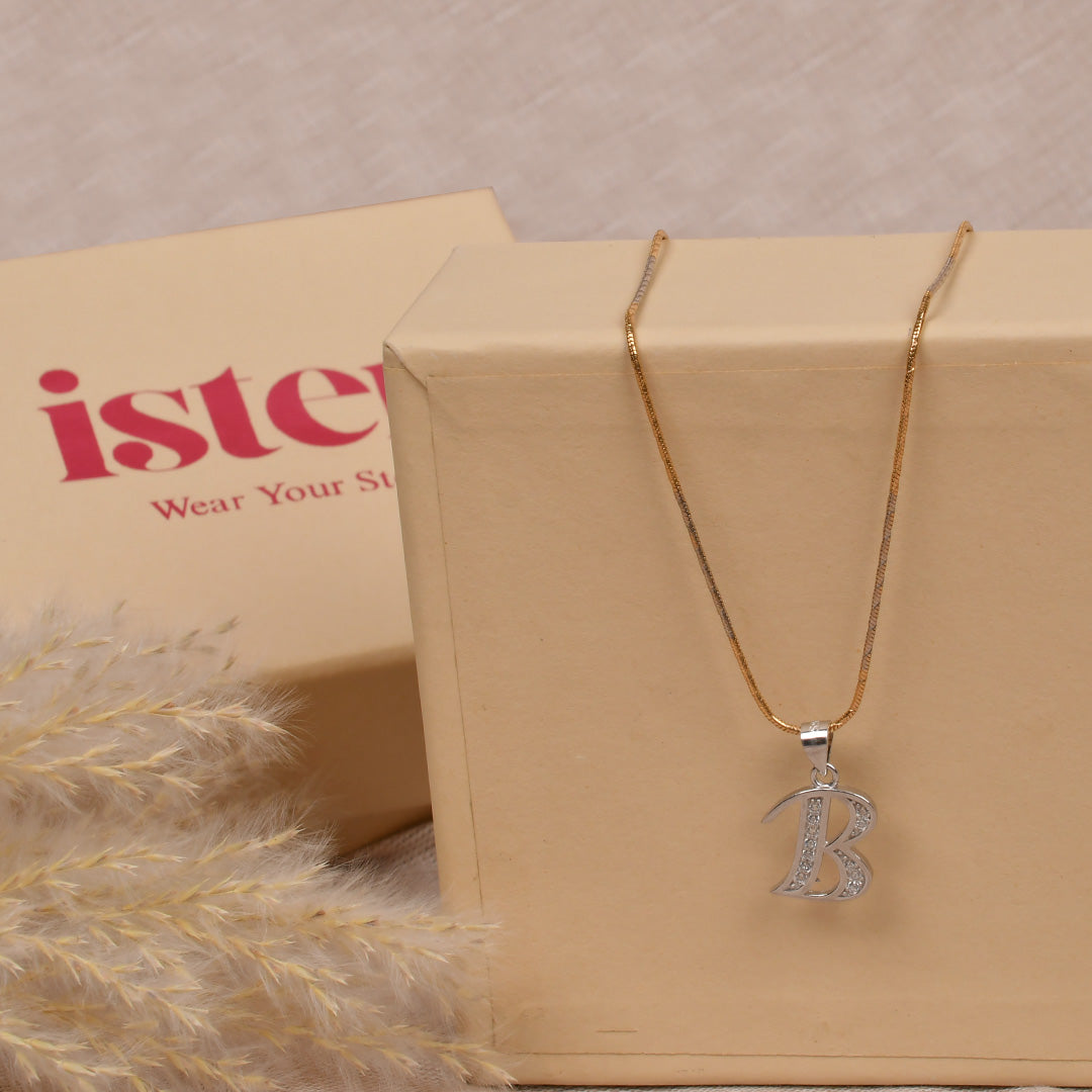 Initial Charm Pendant – B