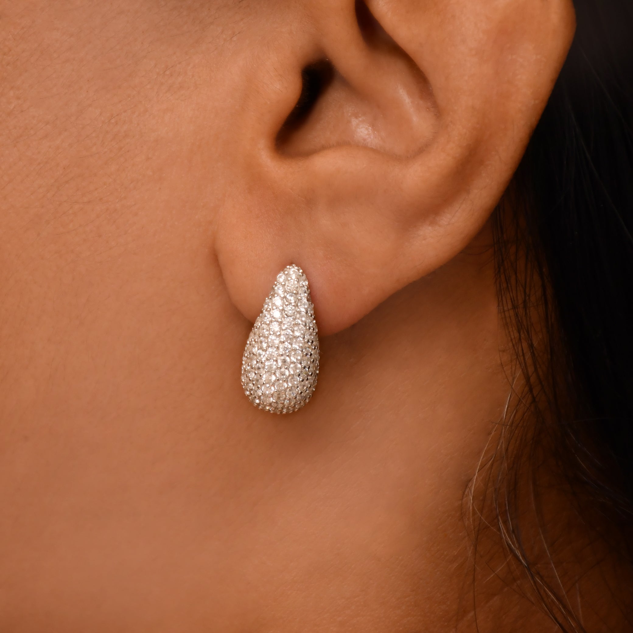 Frosted Teardrops Earrings
