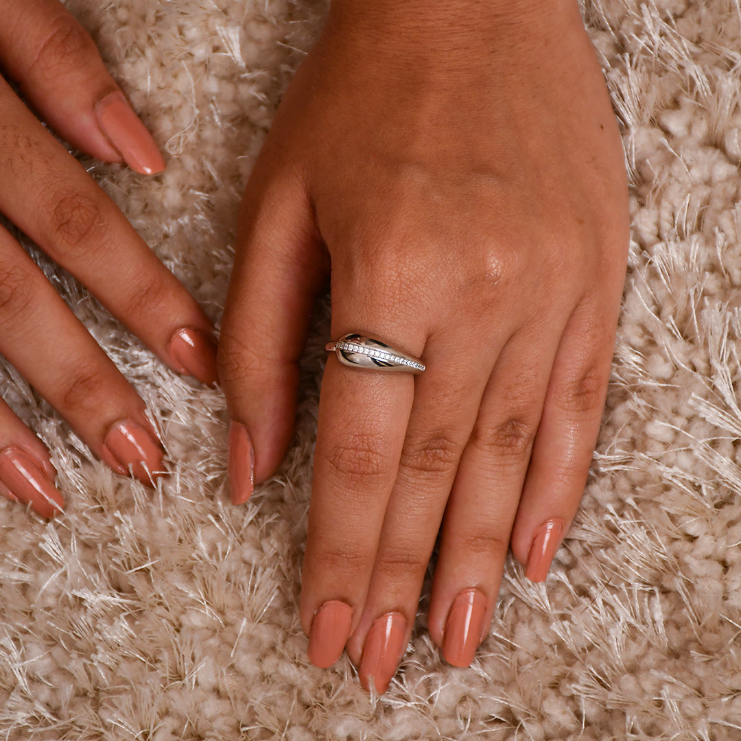 Moonlit Curve Ring