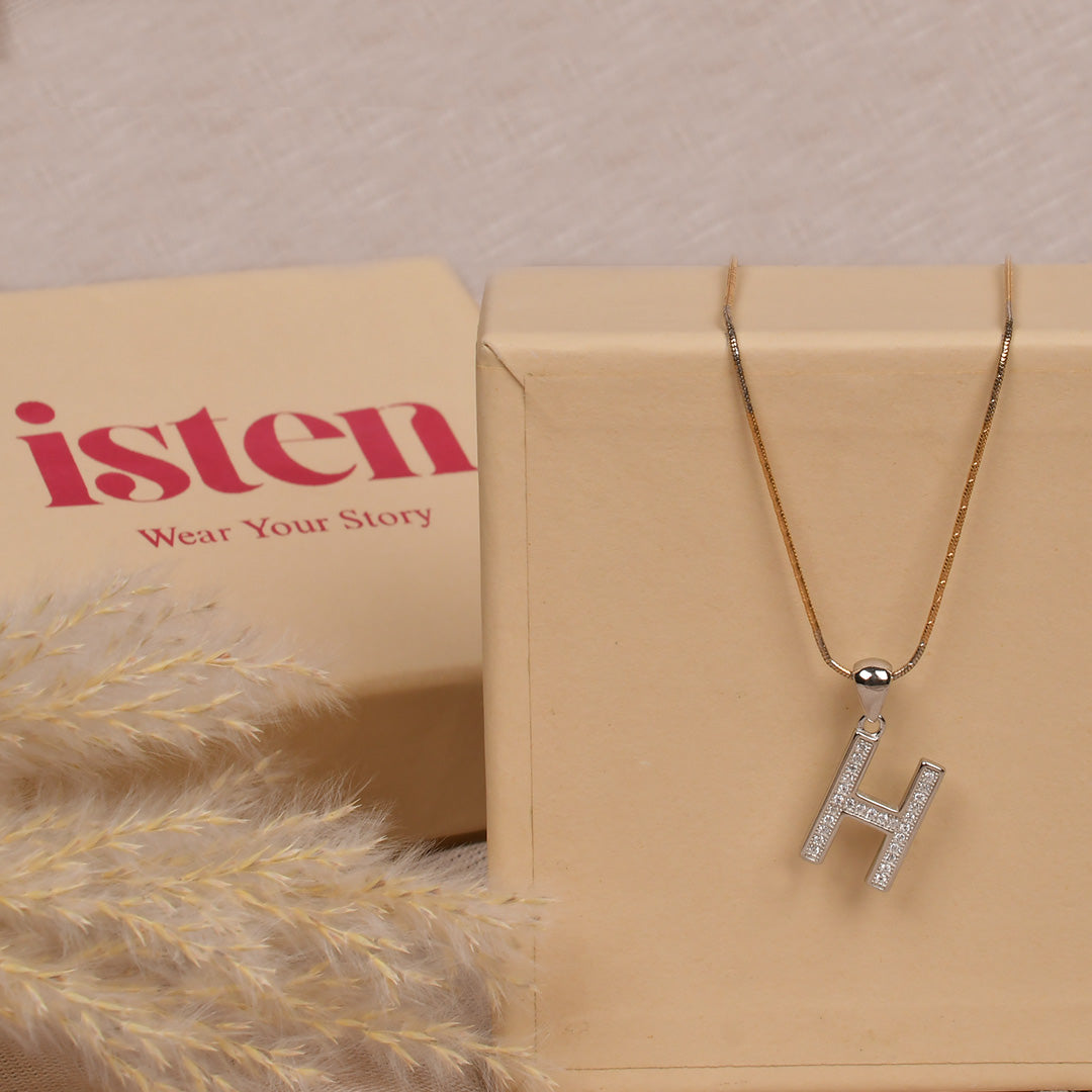 Initial Charm Pendant – H