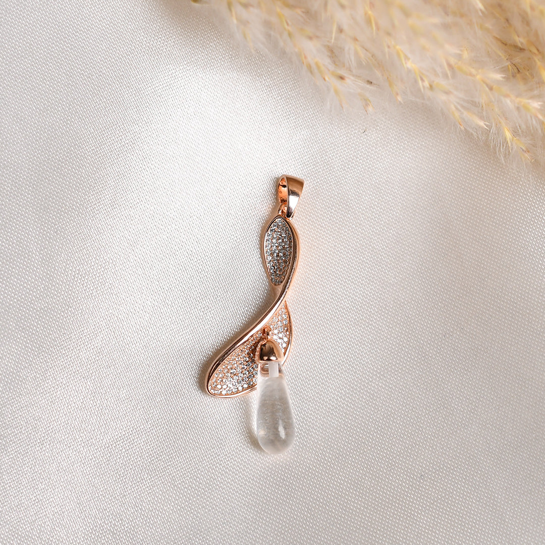 Crystal Twist Drop Pendant