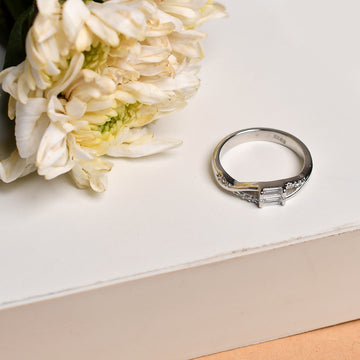 Glacial Baguette Ring