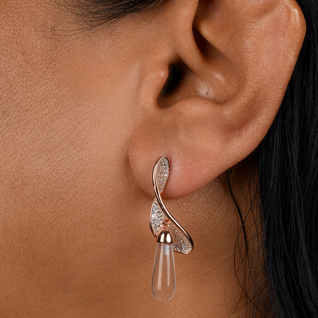 Crystal Twist Drop Earring