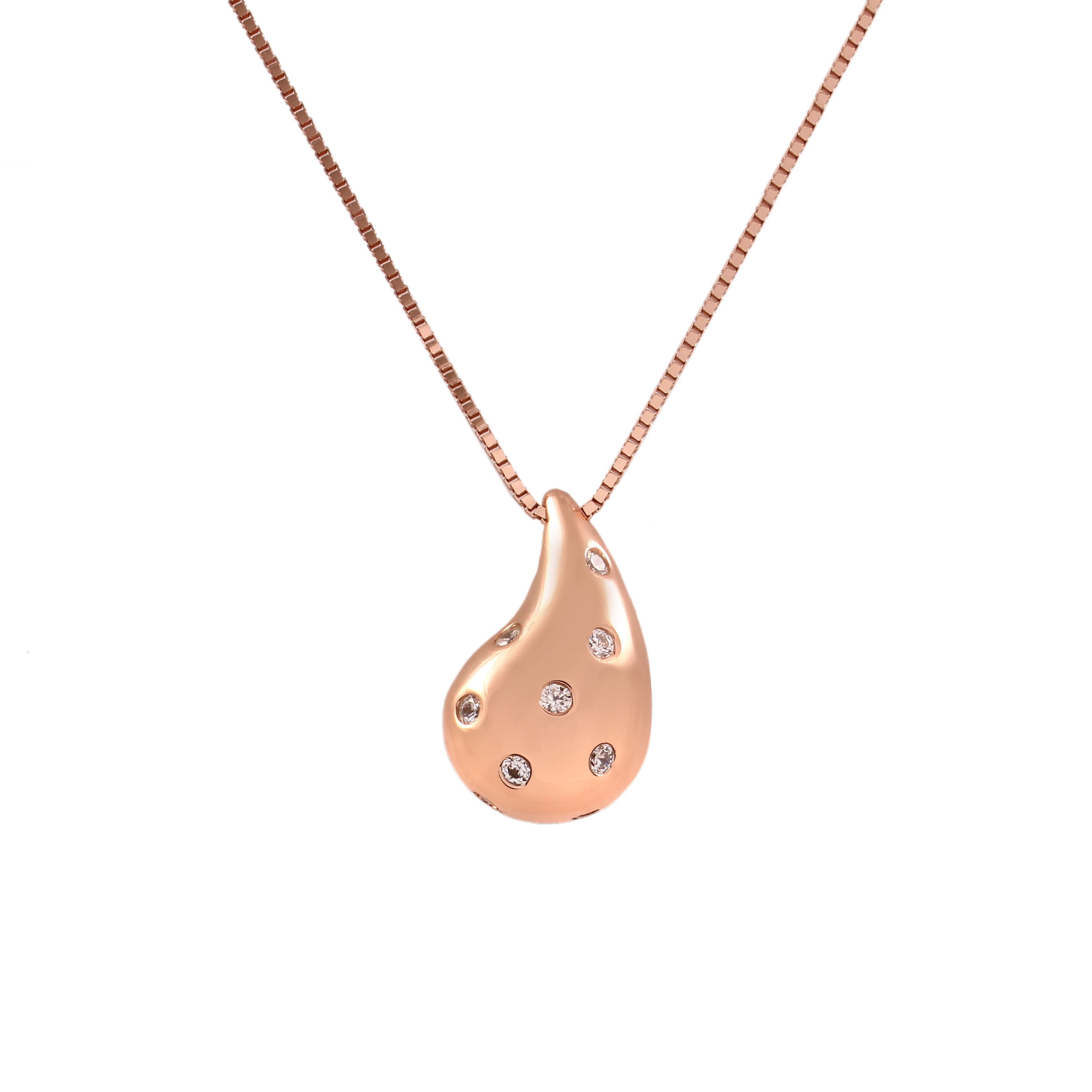 Rose Pebble Necklace