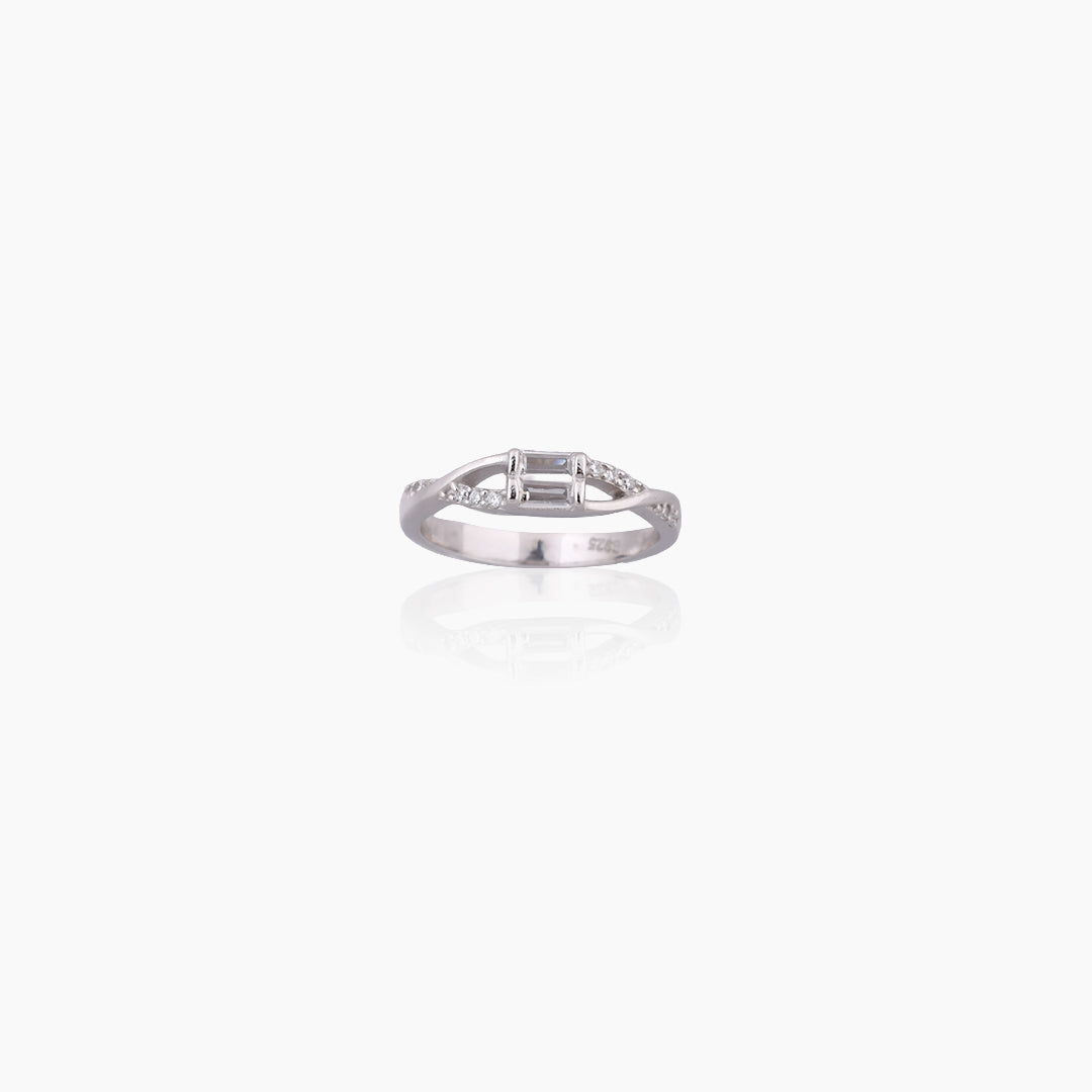 Glacial Baguette Ring