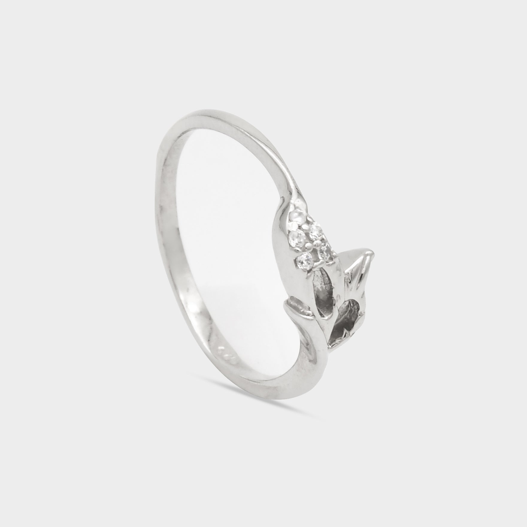 Dewdrop Leaf Ring