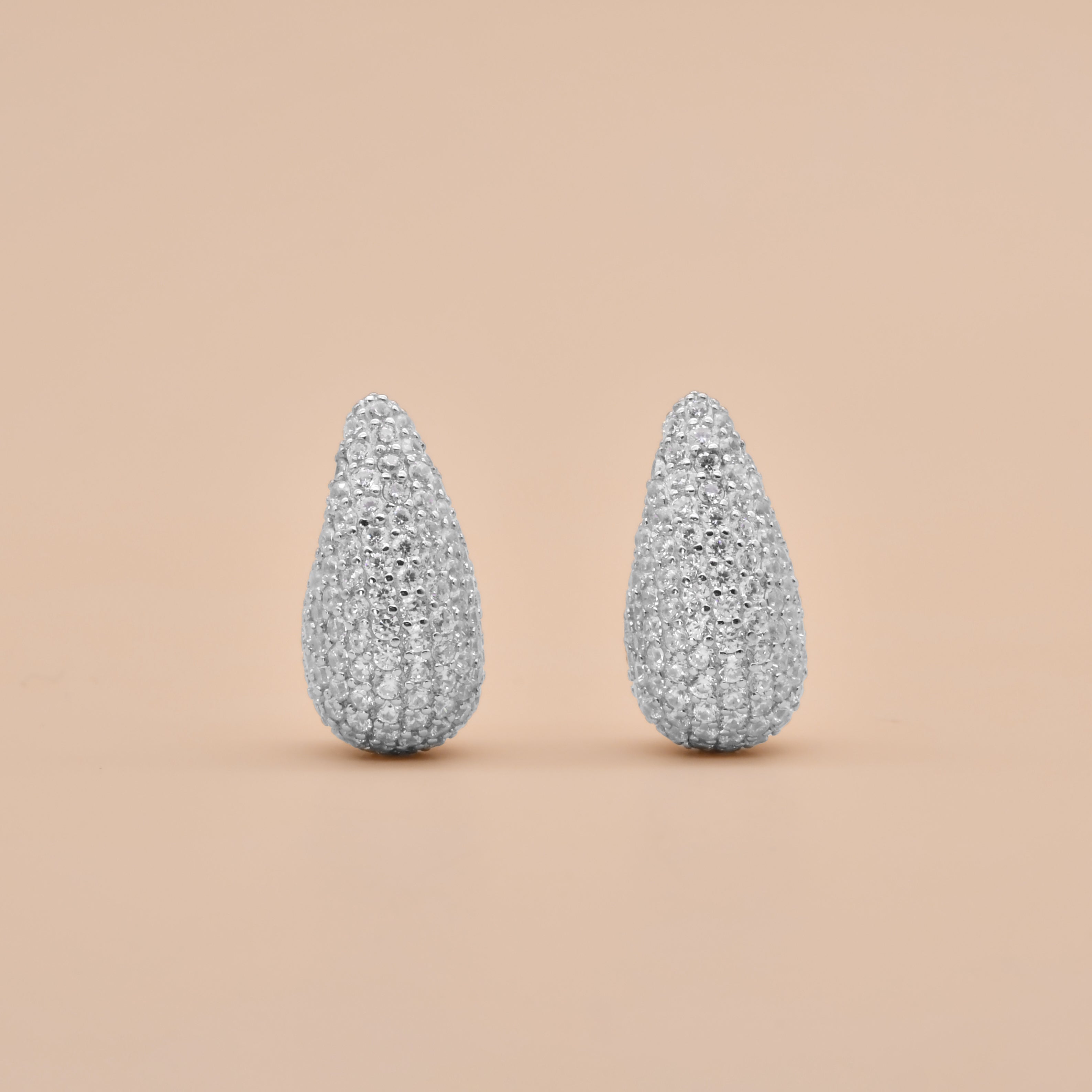 Frosted Teardrops Earrings