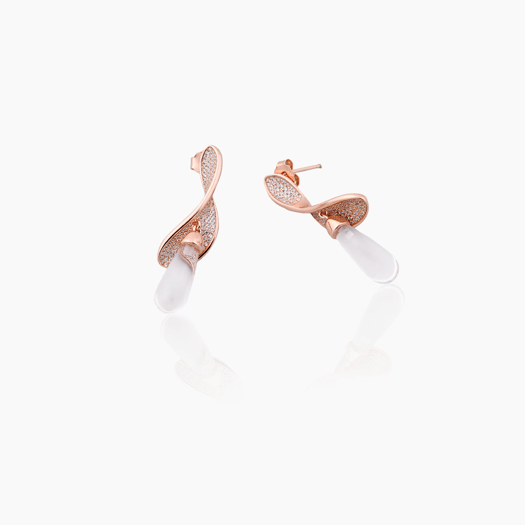Crystal Twist Drop Earring