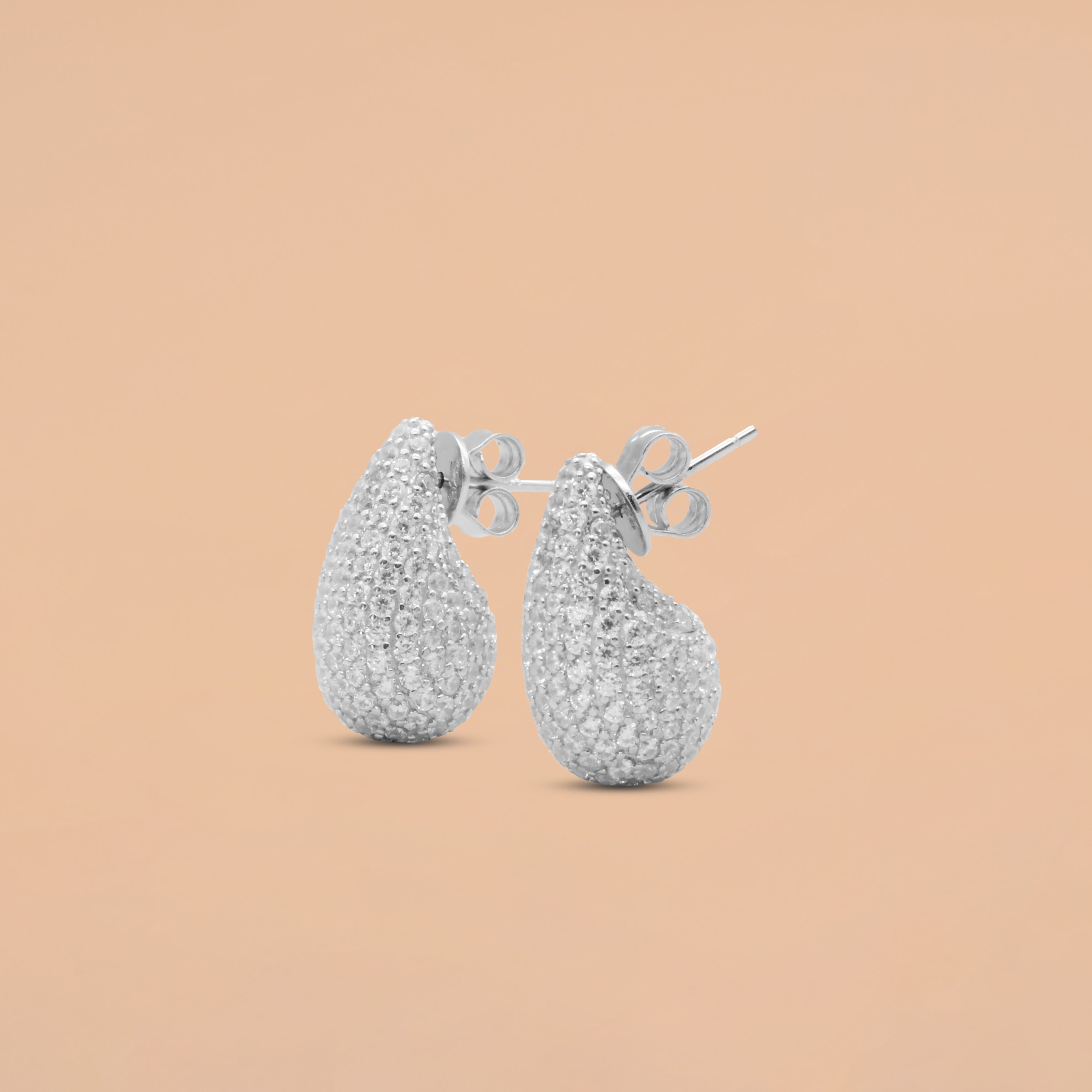 Frosted Teardrops Earrings