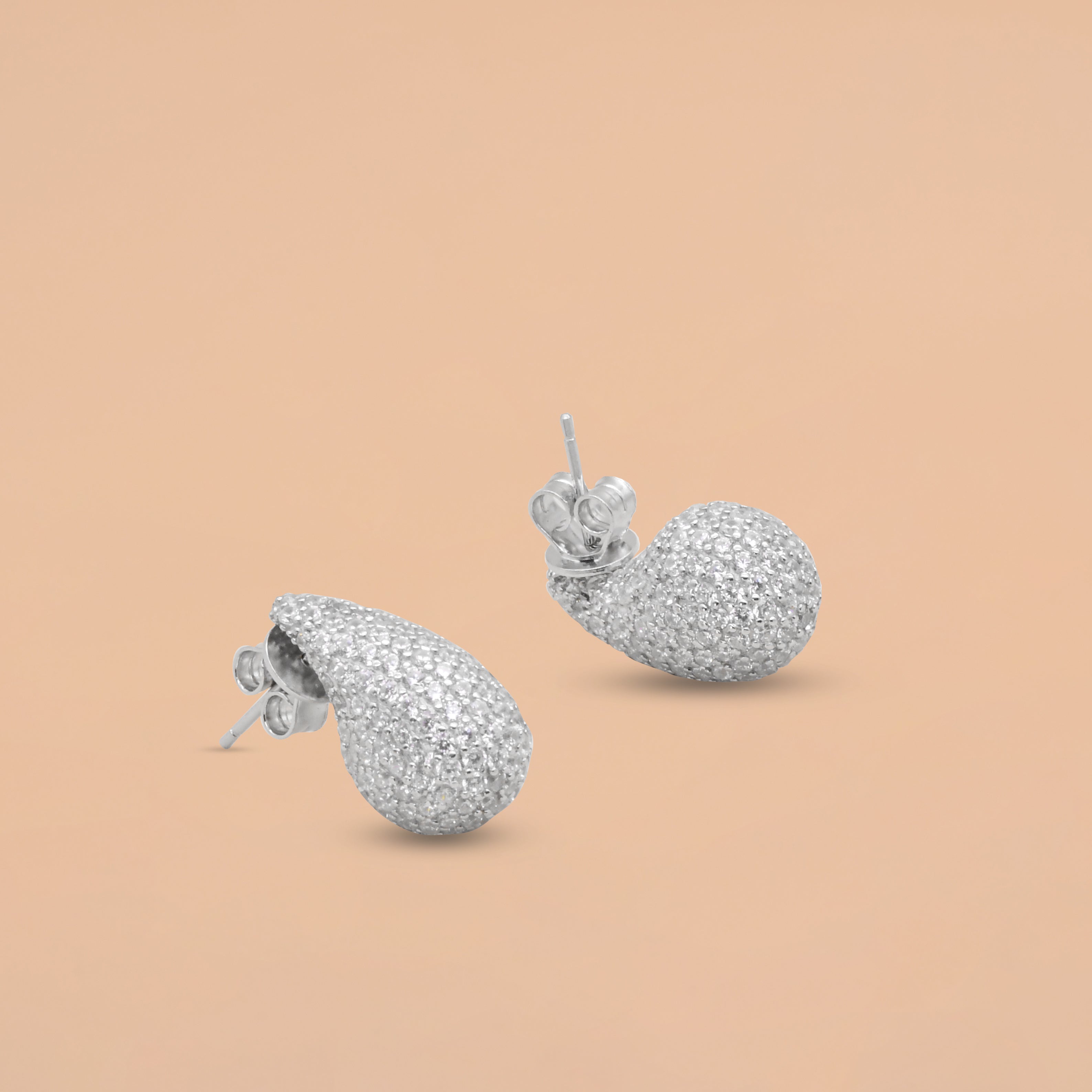 Frosted Teardrops Earrings