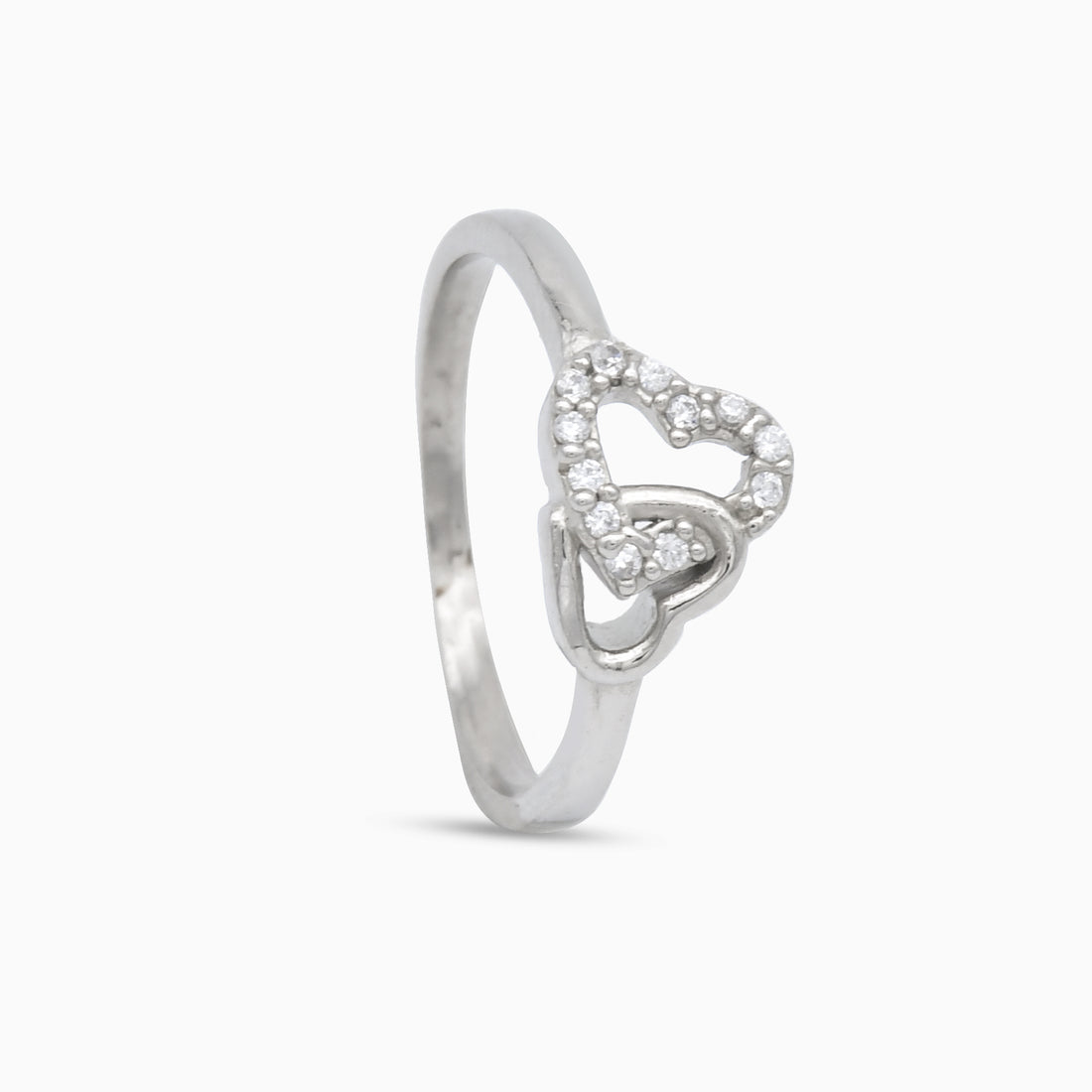 Double Heart Embrace Ring