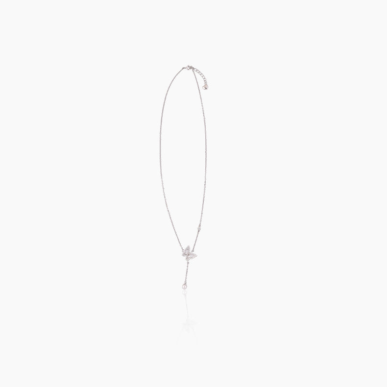 Luna Butterfly Pearl Necklace