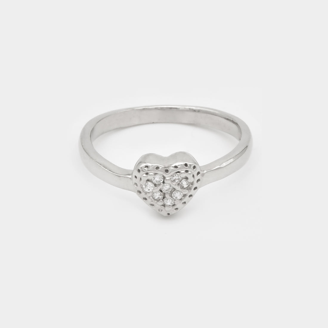 Sparkle Heart Cluster Ring