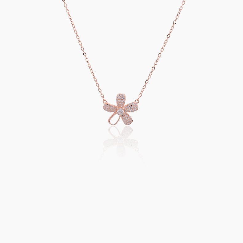 Rose Bloom Pendant Necklace